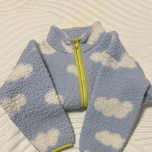 Old Navy Blue and White Cloud Sweater
